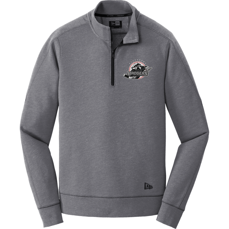 Allegheny Badgers New Era Tri-Blend Fleece 1/4-Zip Pullover