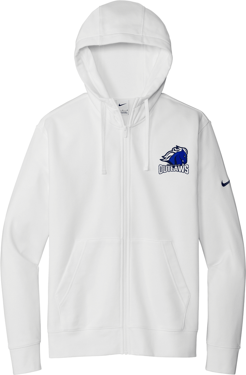 Brandywine Outlaws Nike Club Fleece Sleeve Swoosh Full-Zip Hoodie